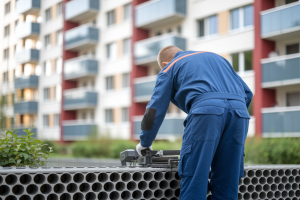 ouvrier-uniforme-egout-immeuble