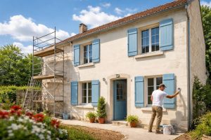 maison-traditionnelle-facade-renovee-echefaudages