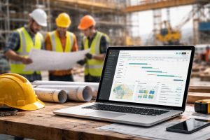 ordinateur-portable-chantiers-ouvriers-flous