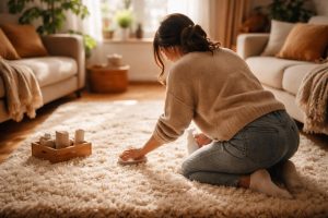 personne-nettoie-tapis-salon-chaleureux