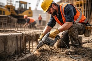 ouvrier-chantier-outil-machine-structure