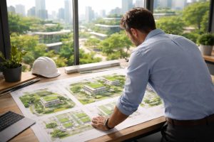 architecte-plans-bureau-ville-verte