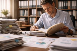 bureau-documents-personne-dossier-ambiance-studieuse